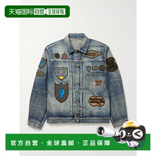 嵌花磨破牛仔布夹克 Gonz 2403525M451 男士 香港直邮Sacai