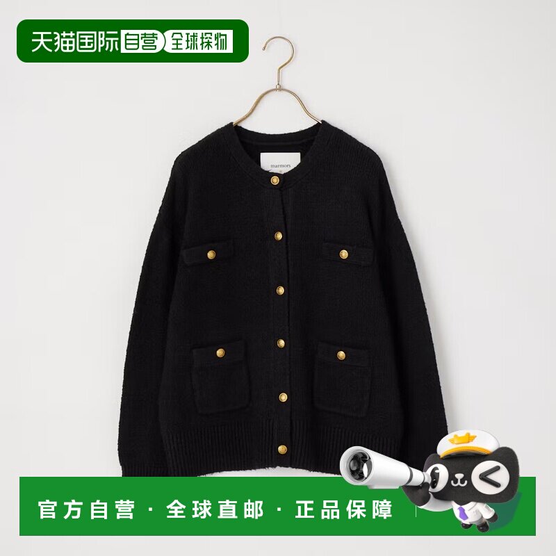 日本直邮marmors 女装 金色纽扣针织开衫 0226308【付后1h可退】