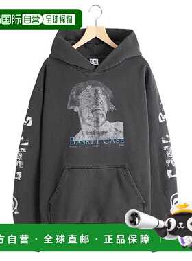 1h可退 日本直邮Basketcase 男士印花图案连帽卫衣 SCREAMERHOODI