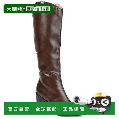 自营 Journee Collection 女式 Tru 舒适泡沫宽小牛皮 Daria 靴子