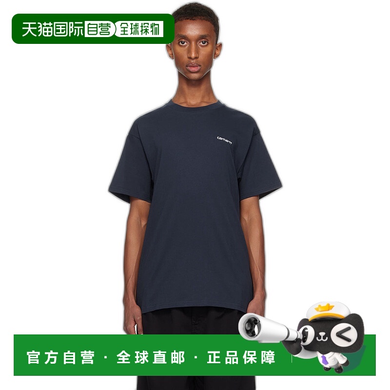 1h可退 香港直邮潮奢 CARHARTT WIP 男士 海军蓝 Script Embroide