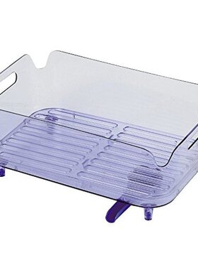 日本直邮PEARL METAL沥水器金属餐具紫色透明厨房用简约方便