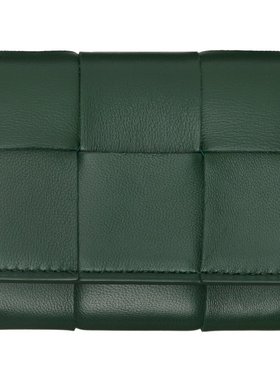 bottegaveneta葆蝶家女士绿色卡包时尚潮流经典百搭