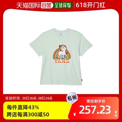 香港直邮潮奢 Vans 范斯 女童独角兽彩虹水手领T恤(大童)童装
