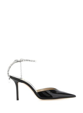 JIMMY CHOO 女士高跟鞋 SAEDA85BOBBLACKCRYSTAL