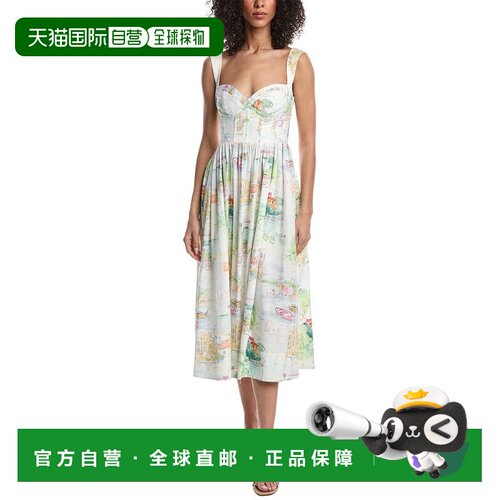 自营YUMI KIM Brigette Linen-Blend Midi Dress - white 美国奥