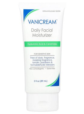 美国直邮Vanicream薇霓肌面部保湿霜日常适用于敏感肌肤无香89ml