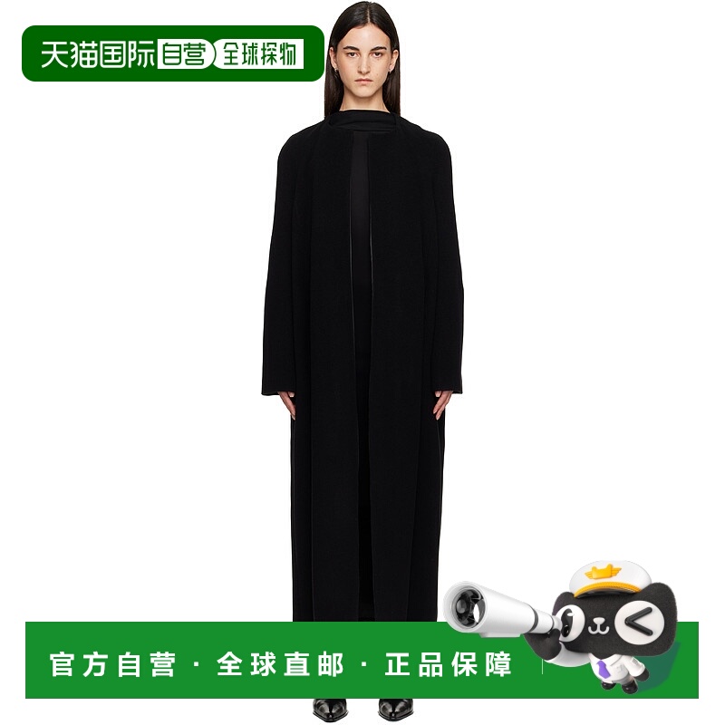 香港直邮toteme 女士 黑色钟形袖大衣 254WRO0264FB0532