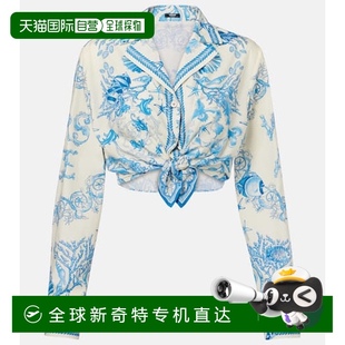 香港直邮Versace 女士 1h可退 范思哲 上衣 Barocco 水底短款