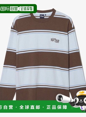 韩国直邮FILA Wheela 条纹长袖 T 恤 FS253RL01X003234