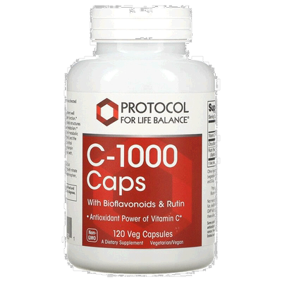 香港直发Protocol For Life Balance胶囊含维生素C120粒补充剂