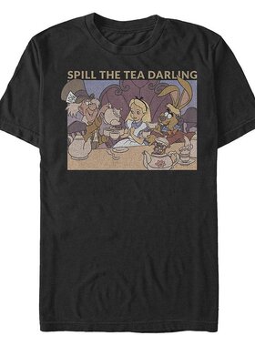 Fifth Sun|男士爱丽丝梦游仙境 Spill The Tea 短袖 T 恤