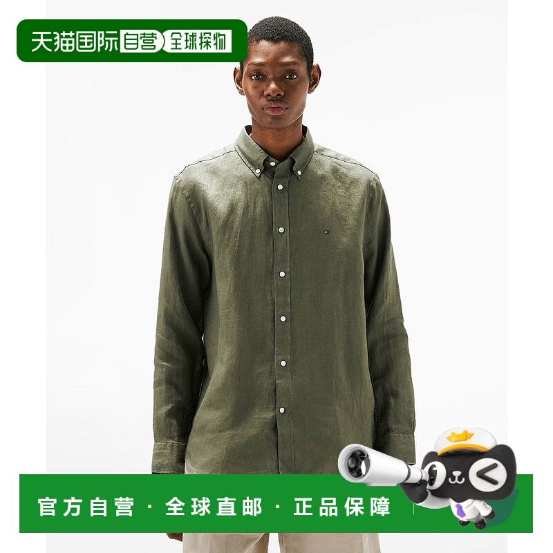 日本直邮TOMMY HILFIGER Premium 女装亚麻高级纽扣衬衫