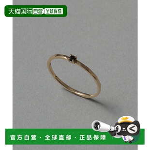 1h可退 日本直邮Lilas 女士 2mm圆形切割黑玛瑙 K10黄金戒指 2511