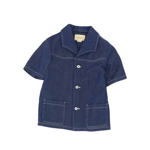 Gucci 徽标短袖牛仔衬衫 712318XDB79
