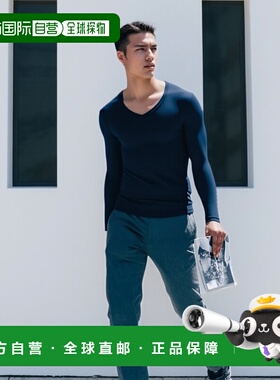 【日本直邮】Mizuno美津浓 男士健身长袖衣 深蓝色 L E2MJ2005