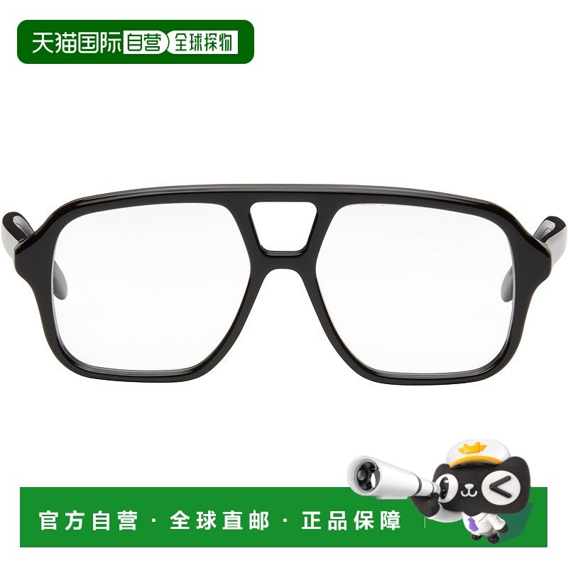 香港直邮潮奢 LOEWE 罗意威 女士 黑色 Slim Aviator 眼镜 LW5009