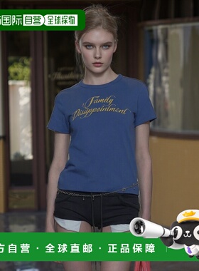 韩国直邮SCULPTOR美式复古街头辣妹潮牌新款T恤SC24S256BL