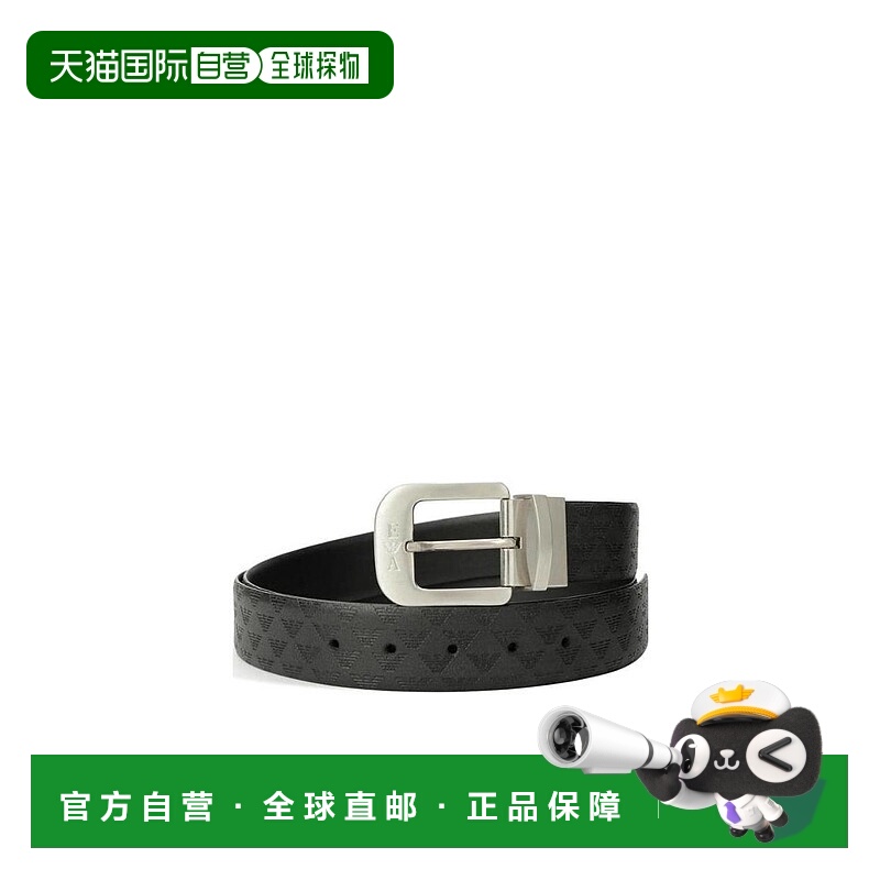 香港直邮Emporio Armani 徽标雕刻皮带 YEM758YCB91