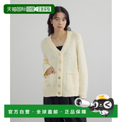 SALON adam et rope' 女装 V领针织开衫 宽松显瘦半身长外套 2025