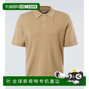 香港直邮Burberry 男士 1h可退 巴宝莉 舒 羊毛Polo衫 beige米色