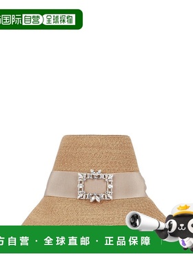 香港直邮ROGER VIVIER 罗杰 维维亚 女士 Broche Vivier 拉菲草帽