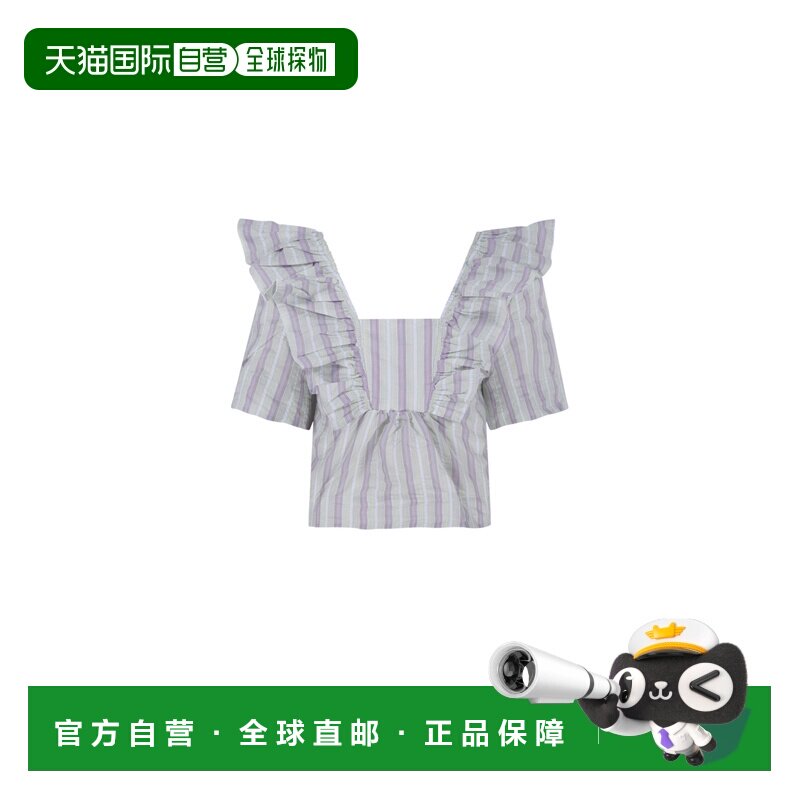 香港直邮GANNI 女士T恤 F8042494 白色 Top Woman Clothing短袖