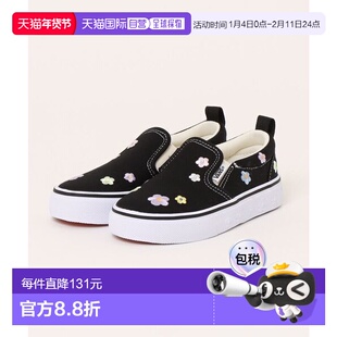 日本直邮VANS 17-22(H) SLIP ON V98PS EB.FLW 黑白花卉款运动鞋