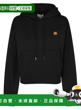 香港直邮KENZO 女士卫衣 FB52SW7774ML99 SS2024 黑色 Black cott