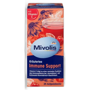 欧洲直邮Mivolis维生素C凉茶25袋原装进口下火清热冲泡便携补充