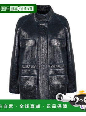 1h可退 香港直邮Fendi 芬迪 女士 长袖皮夹克 FM5379AOND皮草皮衣