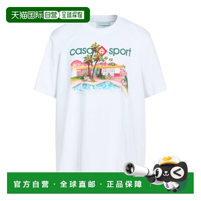 1h可退 香港直邮Casablanca 男士 T恤 white白色 舒适时尚