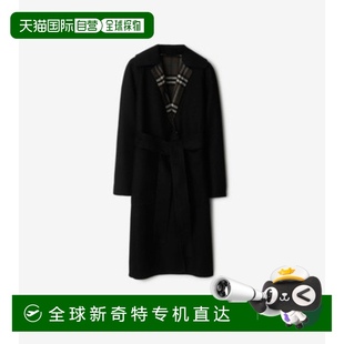 欧洲直邮BURBERRY 双面羊毛裹身大衣 博柏利 巴宝莉