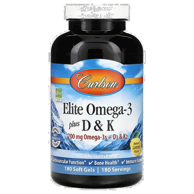 香港直发carlson labs康一生欧米伽3鱼油软凝胶骨骼健康180粒