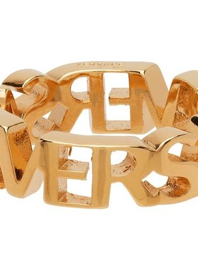 潮奢 Versace 范思哲 女士 logo戒指 10025751A00620