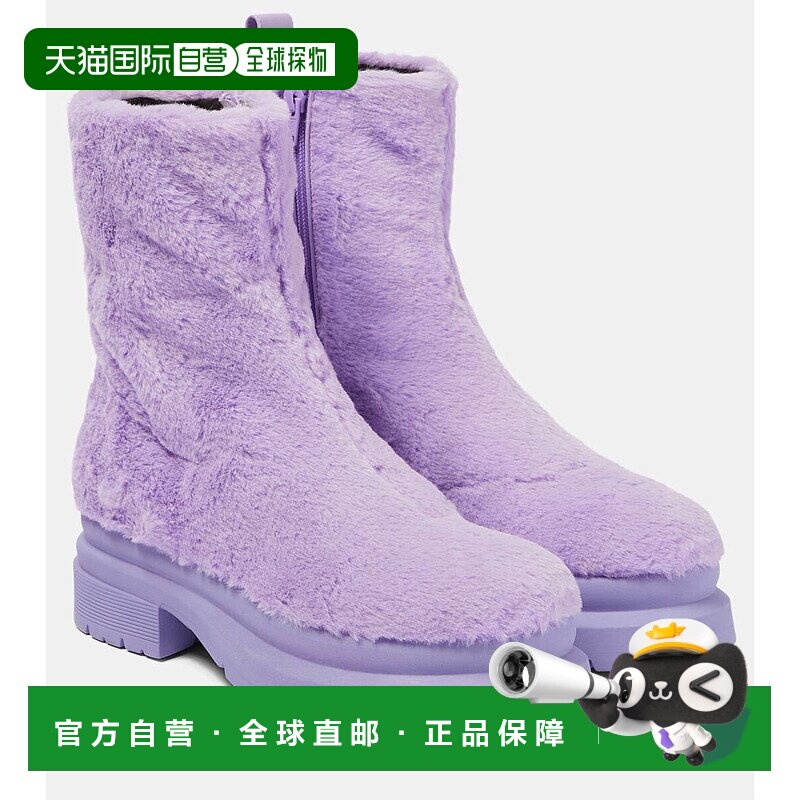 1h可退 香港直邮J.W. Anderson 女士 人造皮草短靴 001259女靴