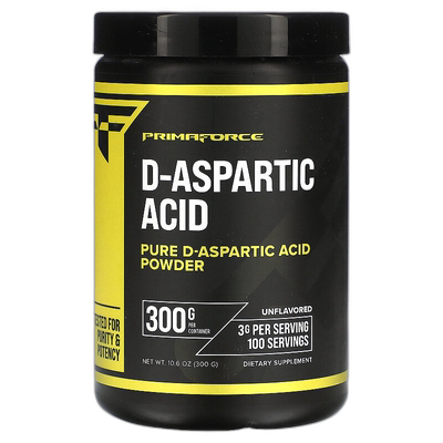 香港直邮Primaforce,D-天冬氨酸粉，原味，10.6 盎司（300 克）