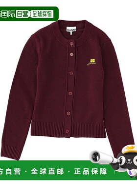 香港直邮GANNI 女士针织衫 K2593436 AW2025 红色 长袖开衫