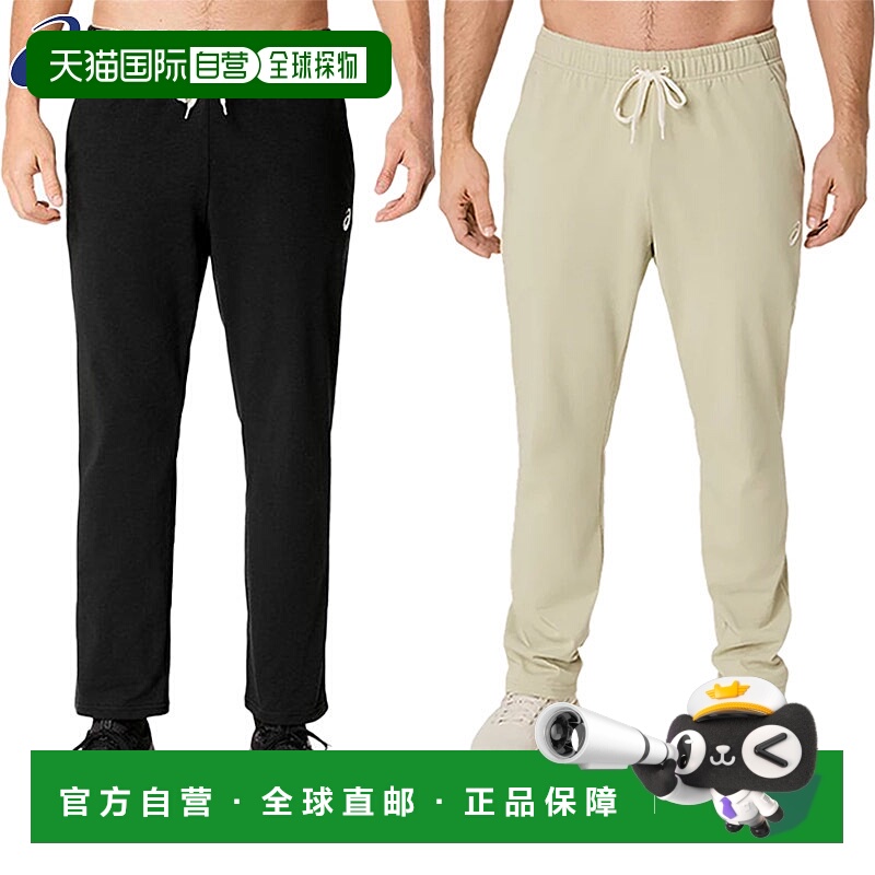 日本直邮ASICS 男士重磅针织直筒裤服装长裤健身运动服训练服ASIC