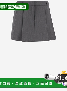 香港直邮PINKO 女士半身裙 SS2025 104357A18EI72 灰色百褶裙