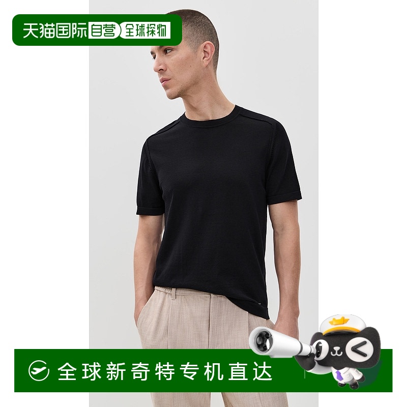 1h可退 香港直邮Simkhai 男士 Kellyn 针织衬衫 black黑色 舒适时