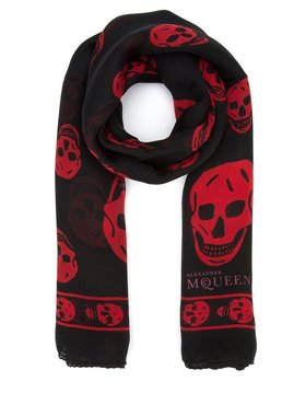 香港直邮ALEXANDER MCQUEEN 男士围巾 1106404Q010 高级感 正品