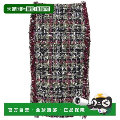 1h可退 香港直邮Etro 艾特罗 女士 毛呢格纹半身裙 WRFA005499TT9