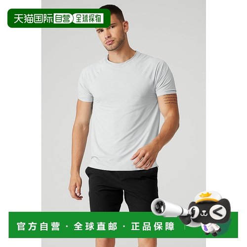 香港直邮alo yoga 美式圆领纯色套头插肩短袖网球T恤 男款m1179rT