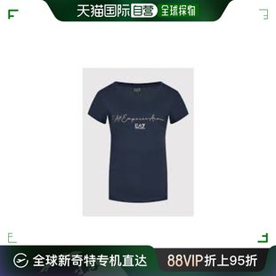 3LTT16 T恤 女士海军蓝色棉质短袖 香港直邮EMPORIO ARMANI TJCRZ