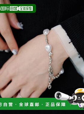 1h可退 日本直邮fiw. 女士珍珠×花朵链条手链 异材质混搭设计 KA