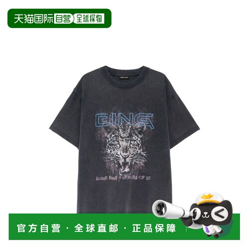 香港直邮Anine Bing 女士T恤 A0812619WBL1WASHEDBLACKWASHEDBLAC