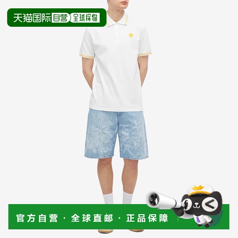 香港直邮潮奢 Versace 范思哲 男士 短袖Polo衫 10139101A09860