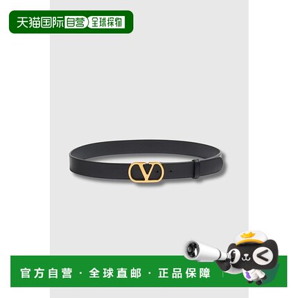 1h可退 香港直邮valentino 华伦天奴 女士 黑色皮带腰带 7W2T0SM3