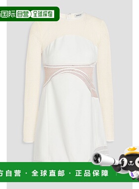 1h可退 香港直邮潮奢 Simkhai 女士 Blaise 鱼网拼接绉纱迷你连衣